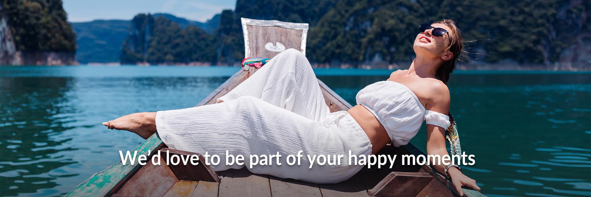 We'd love to be a part of your happy moments